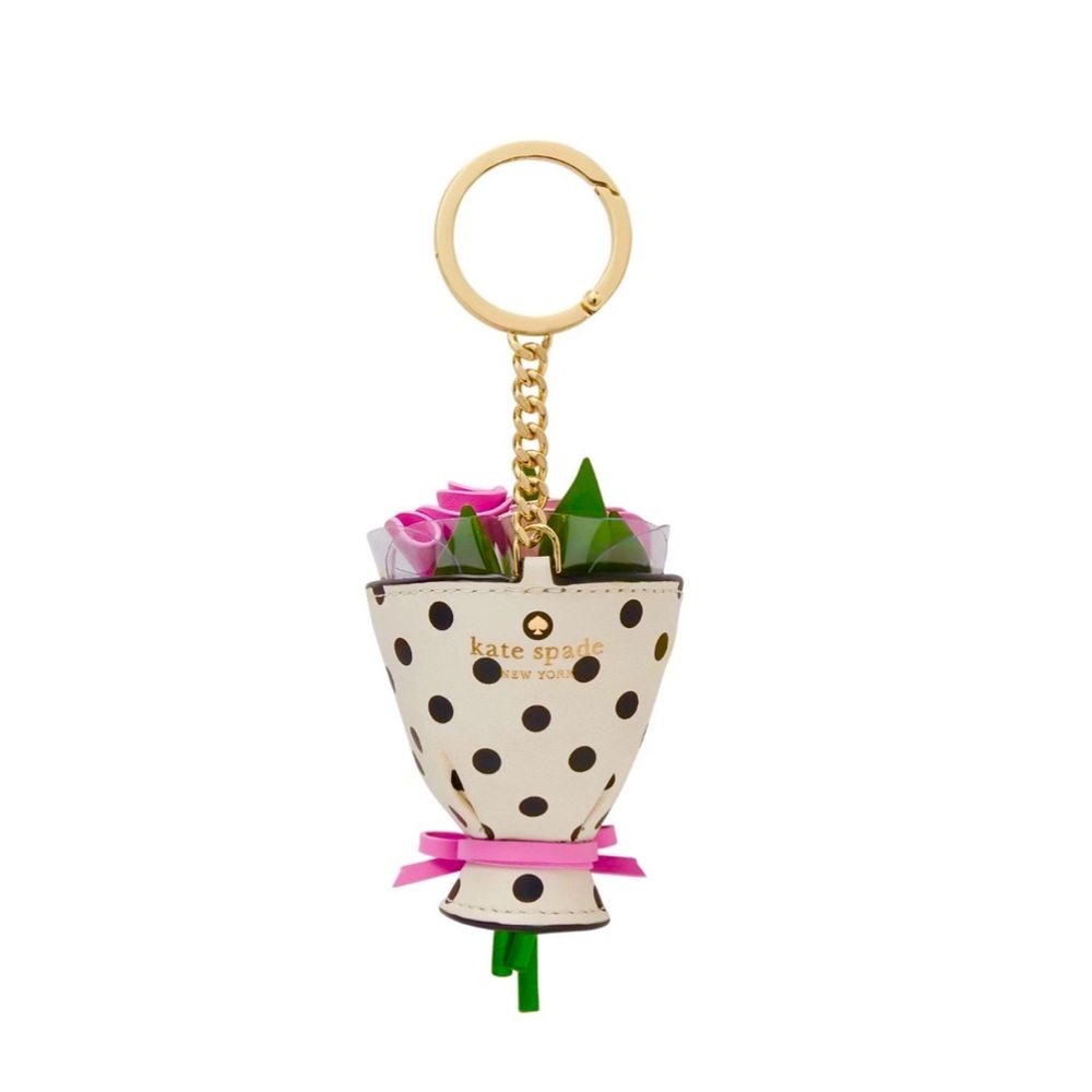 KATE SPADE FLORA FLOWER BOUQUET KEYCHAIN BAG CHARM ~ NWT